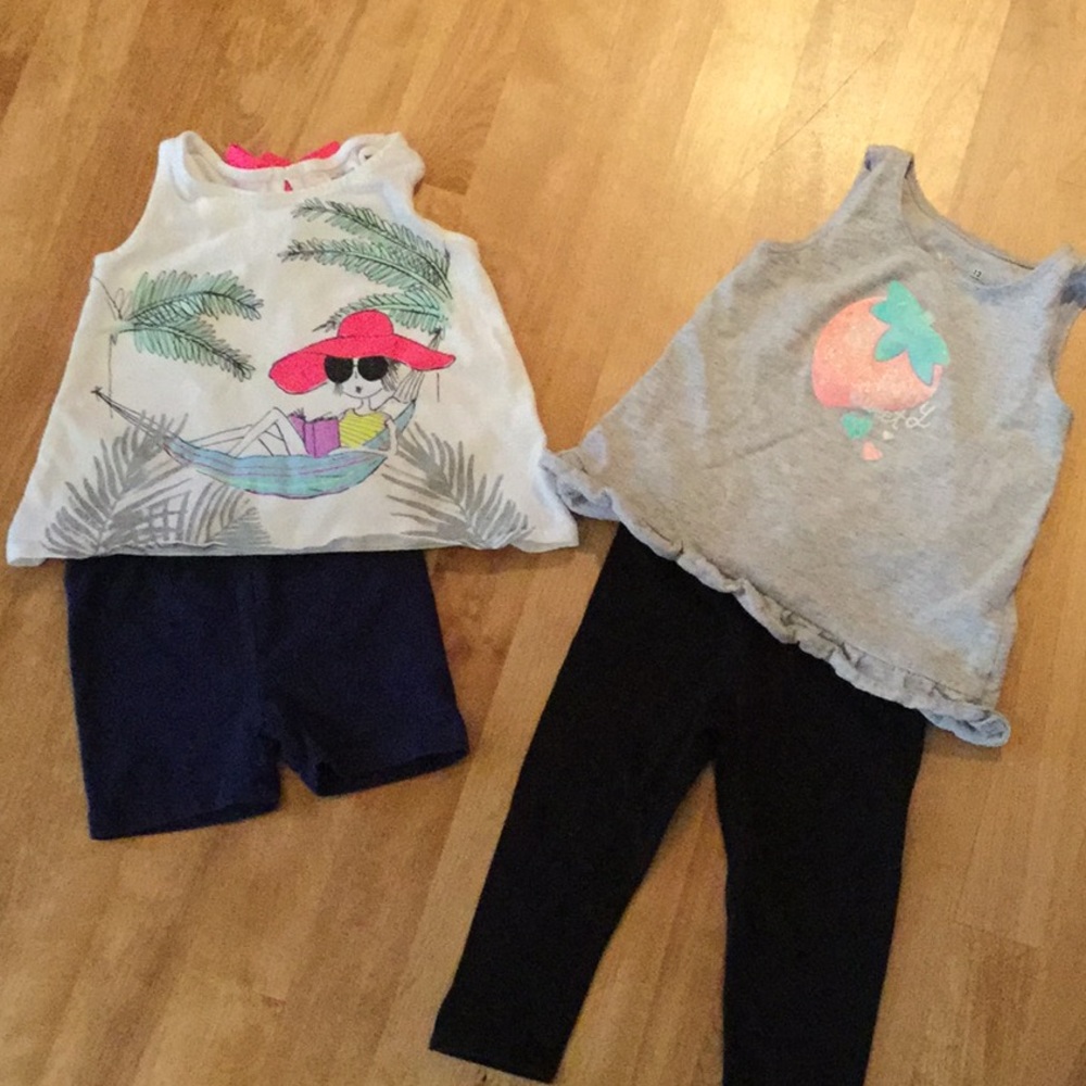 2 cute mix and match outfits size 12M